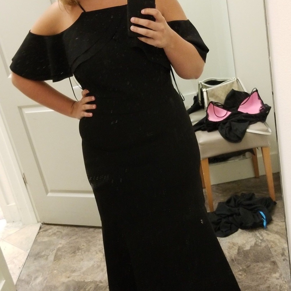 Long Nicole Miller dress! So beautiful!